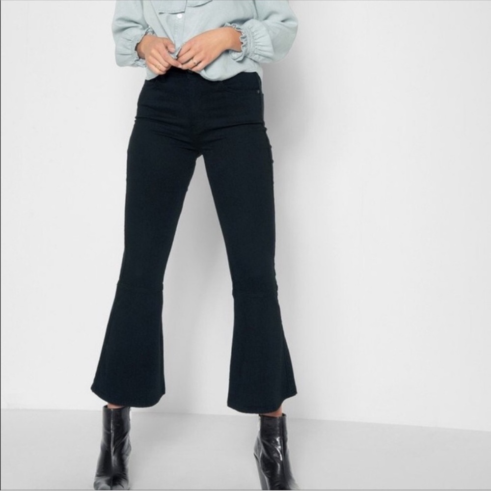 7 for all mankind Priscilla High-Rise Flared
Ankle fit Denim Jeans in Black